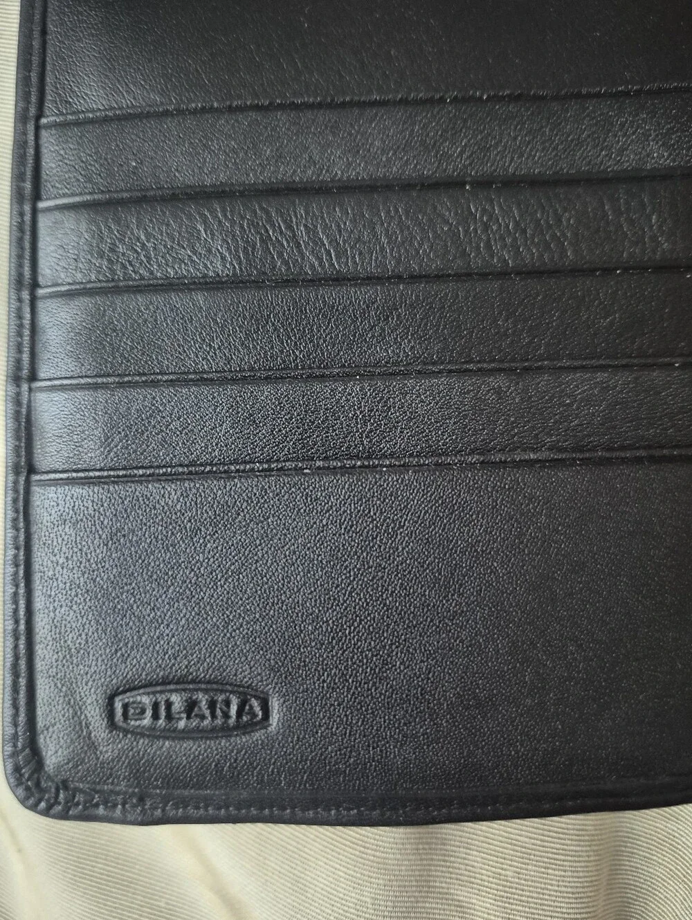 Dilana Black Leather Passport Wallet